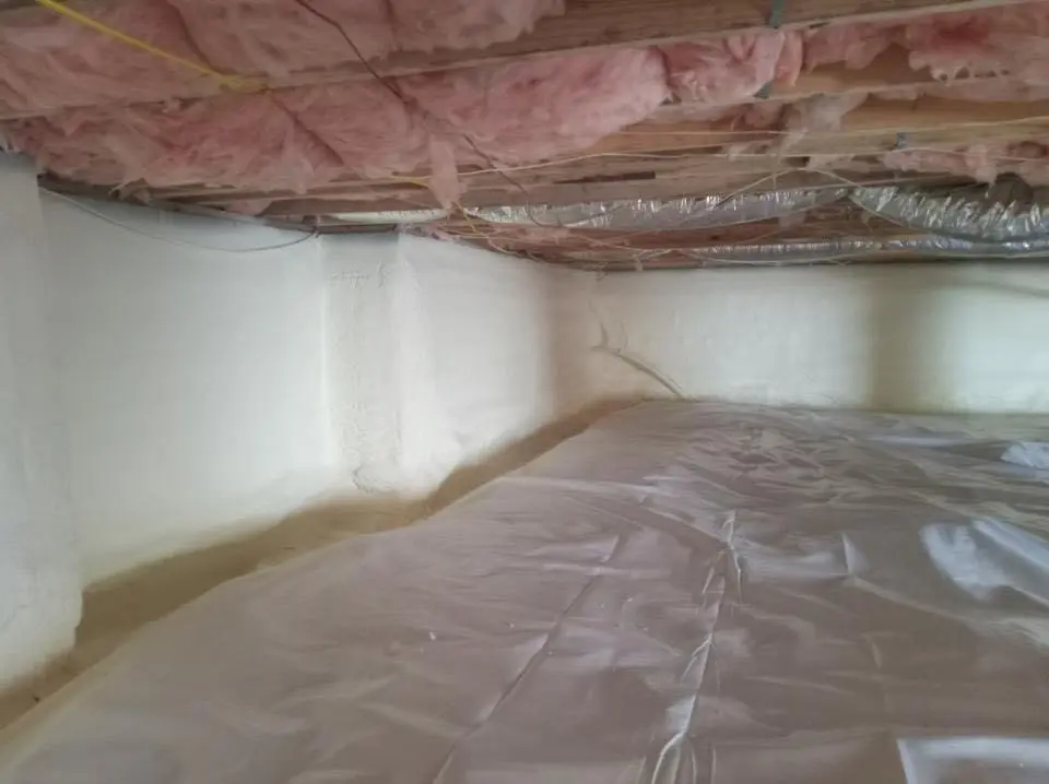 Crawl space encapsulation with closed-cell spray foam for Roof Maintenance in Napoleon